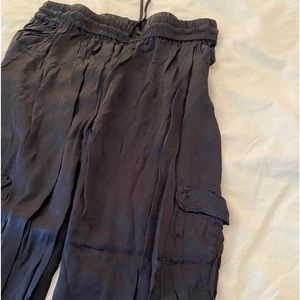 YFB silky navy colored jogger pants size L